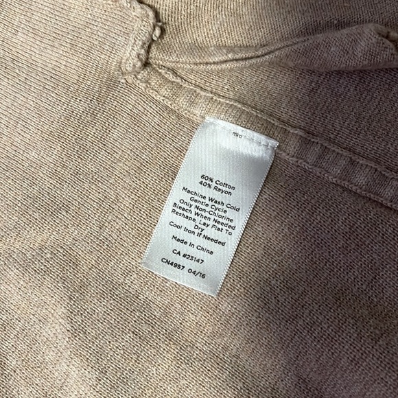 Talbots Open Tan Cardigan - Picture 4 of 6
